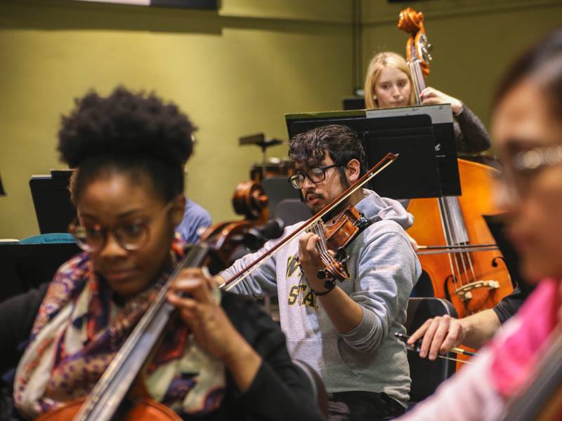 Orchestra rehearsal