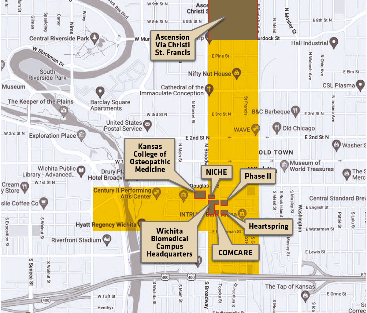 biomedical corridor map