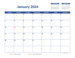 Calendar 2024 Printable Monthly