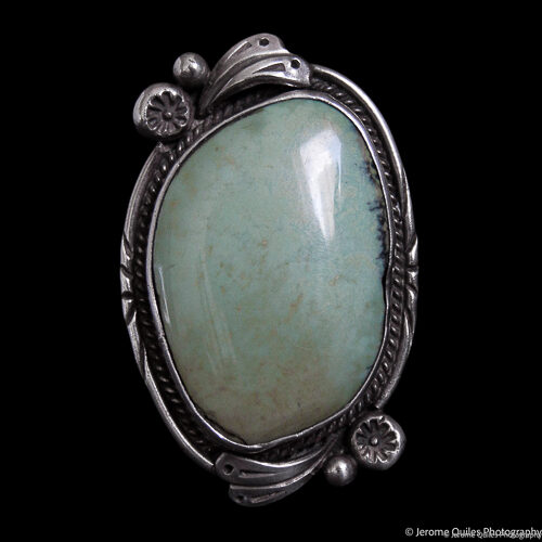 Pale Green Turquoise Navajo Ring