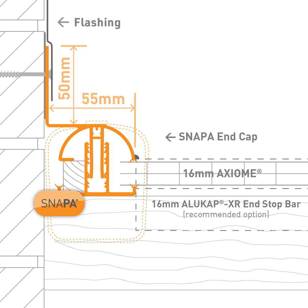 Snapa White Glazing Wall Bar 2m Image 3