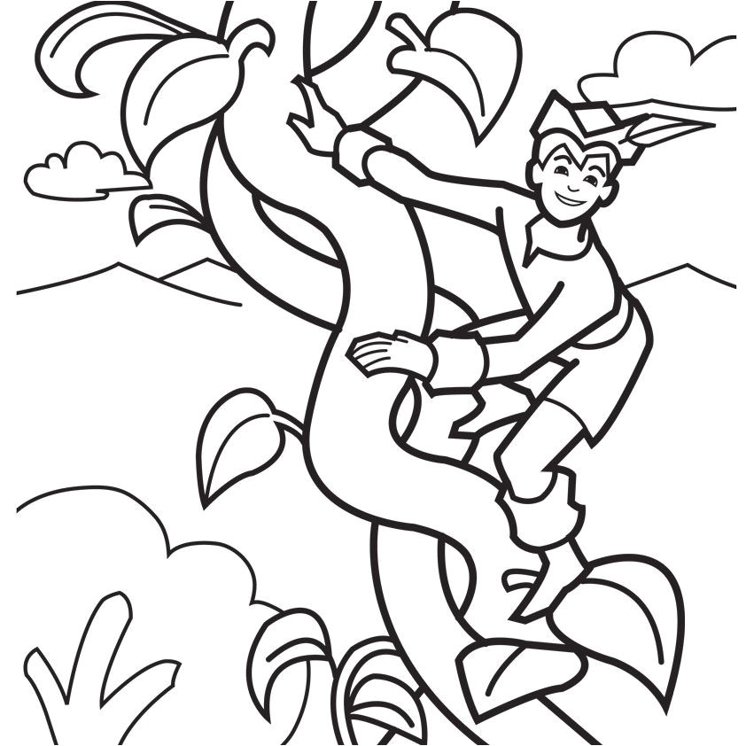 jack and the beanstalk coloring pages