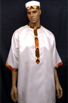 African-White-Print-Nehru-C