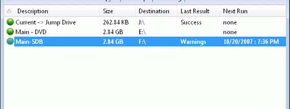 Safe Data Backup screenshot