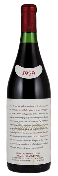 1979 Beaulieu Vineyard Special Label Burgundy, 750ml