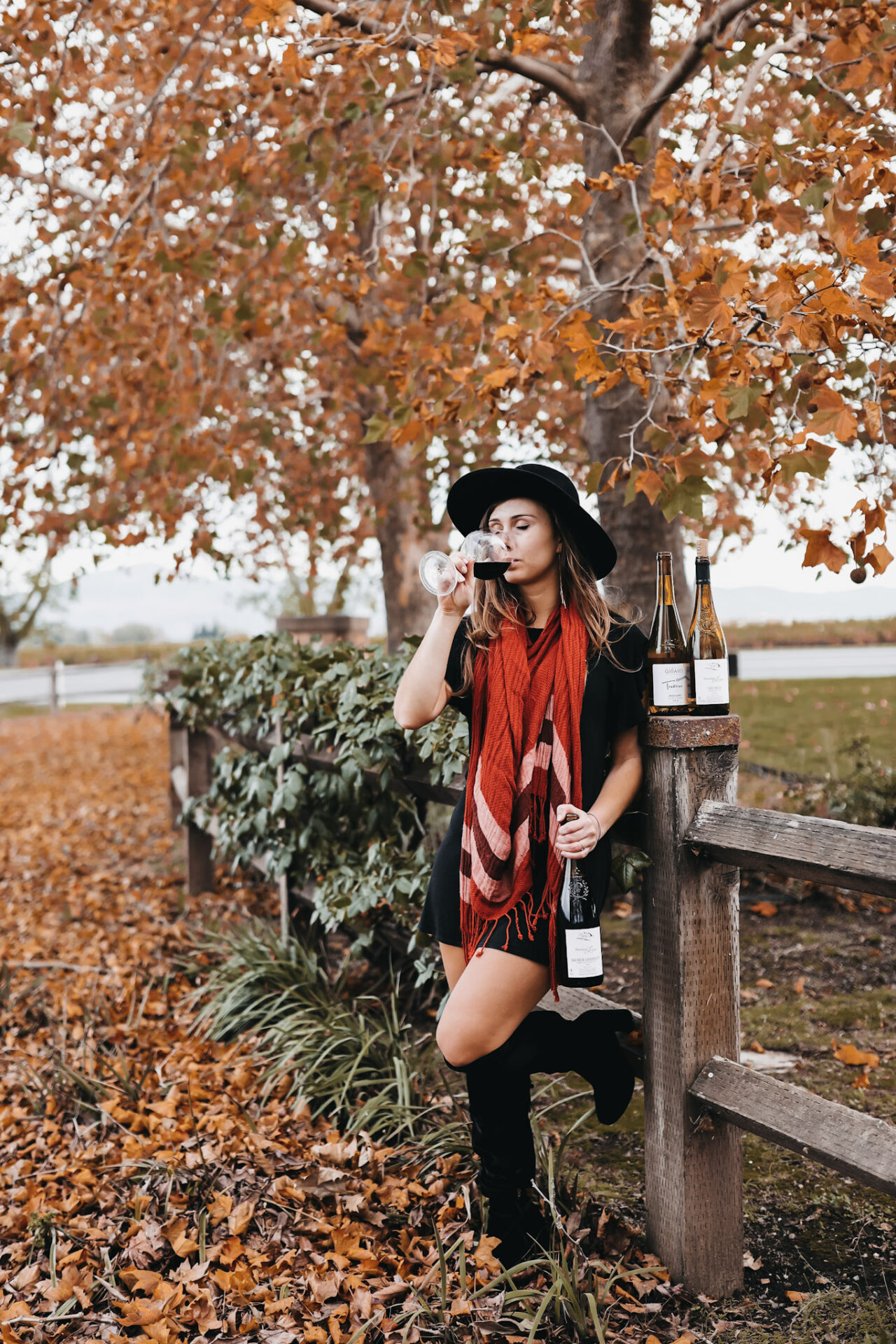 Red-white-polka-dot-tiered-maxi-dress-what-wear-wine-tasting-napa ...