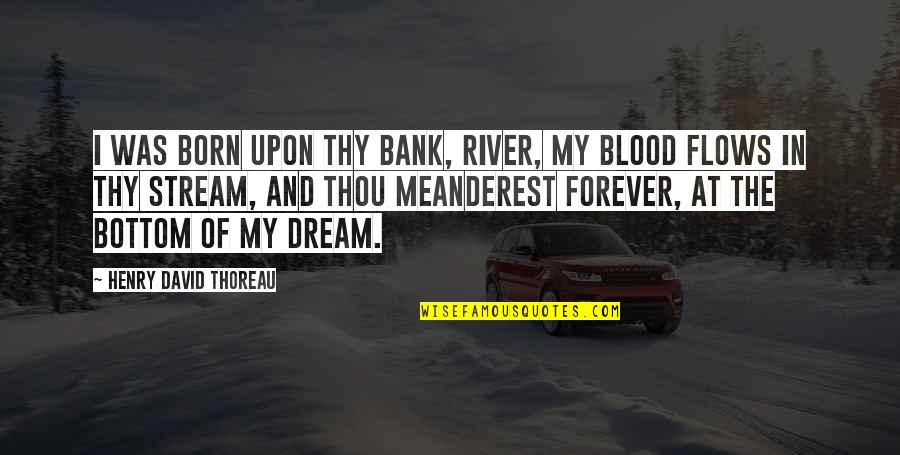 Developmental Psychologist Quotes By Henry David Thoreau: I was born upon thy bank, river, My