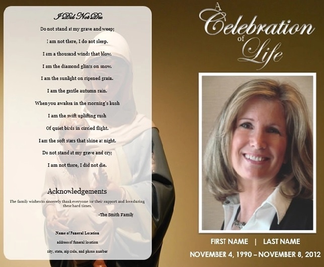 Funeral Program Template | Free Word Templates