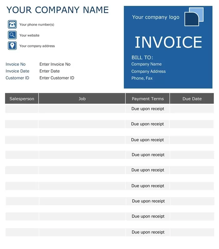 Free Printable Invoice Template