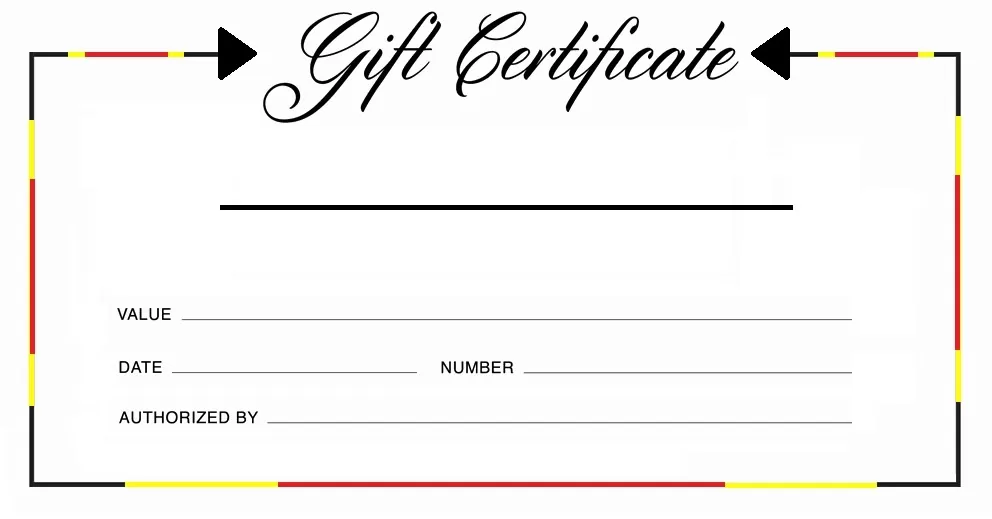 Gift Certificate Template 2