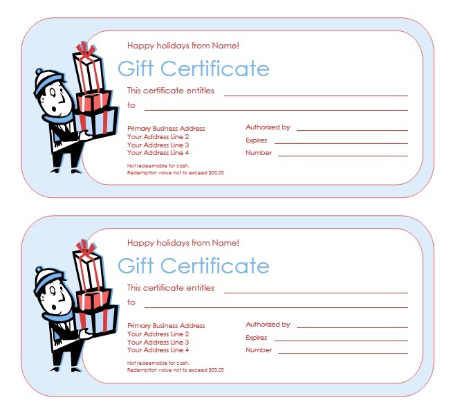 Gift Certificate Template