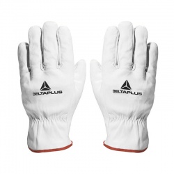 Delta Plus Grey Cowhide Leather Grain FBN49 Gloves