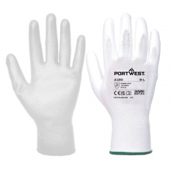 Portwest A120 White PU Palm Gloves