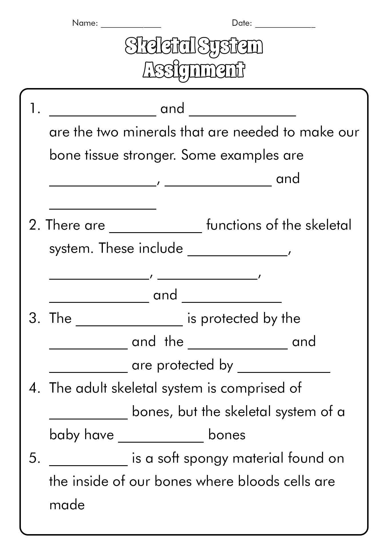 7th Grade Life Science Worksheets