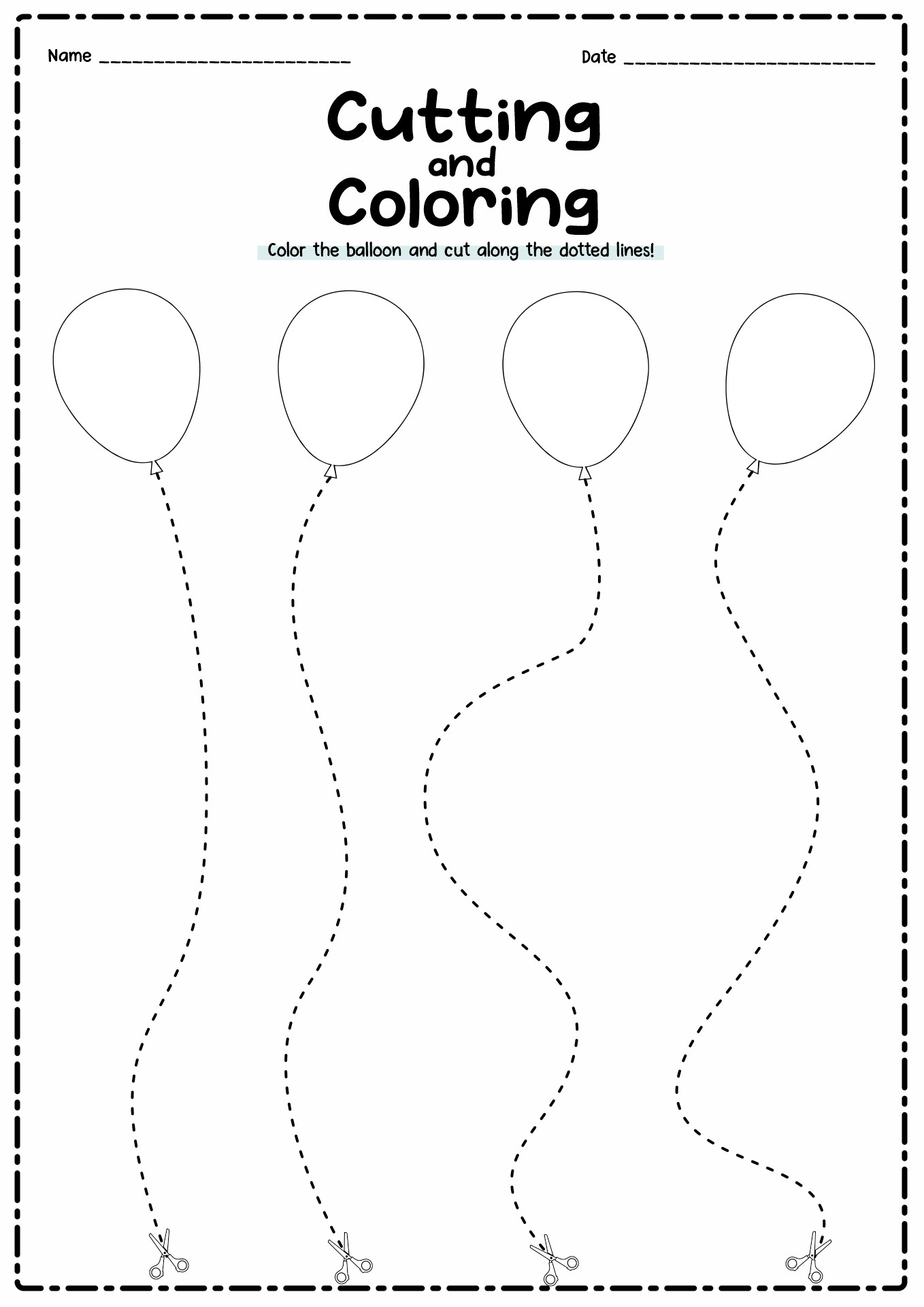 printable cutting worksheets for preschoolers lexias blog - bear ...