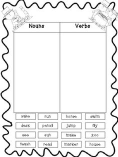 19 Free Cut And Paste Noun Worksheets / worksheeto.com