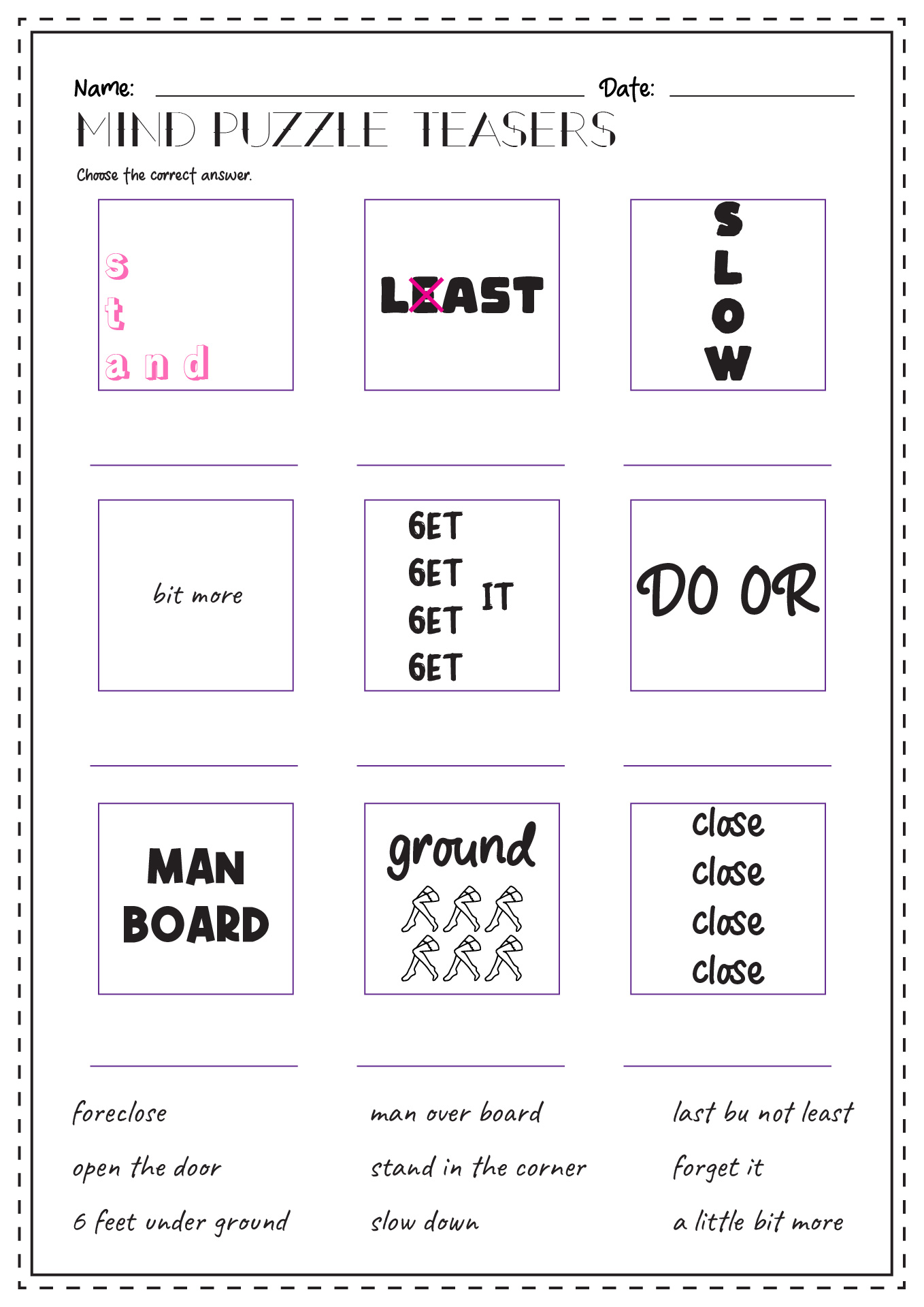 12 Printable Brain Teaser Worksheets - Free PDF at worksheeto.com