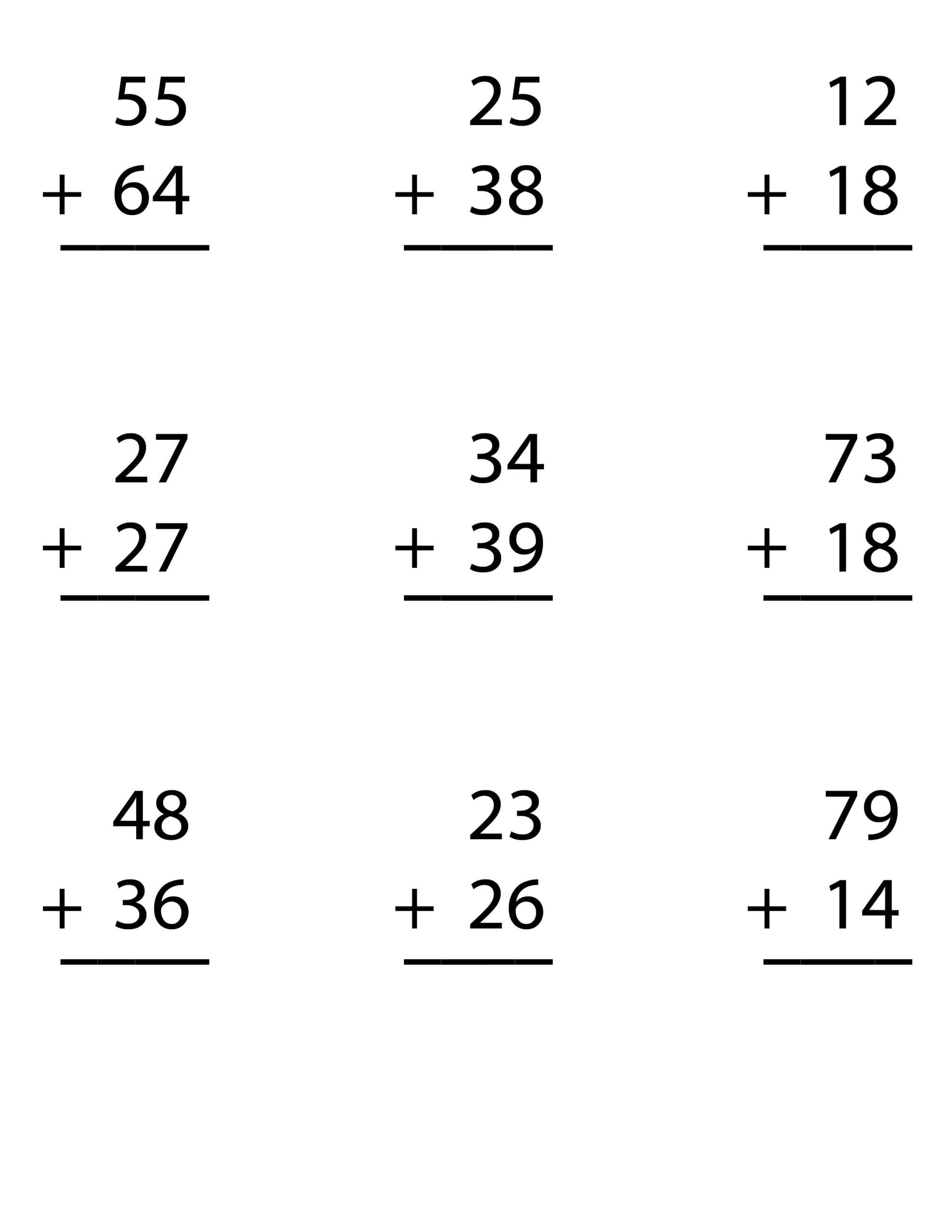 Double Digit Addition With Regrouping Worksheets - WorksheetsCity