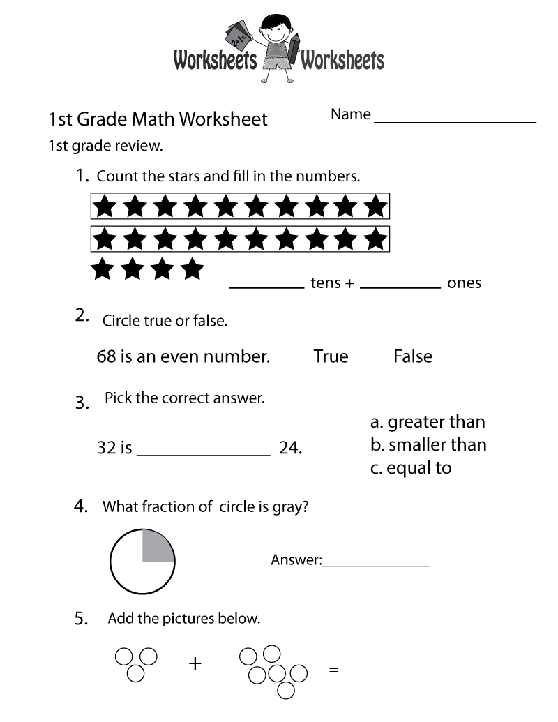 First Grade Math Worksheets Printable | New Calendar Template Site