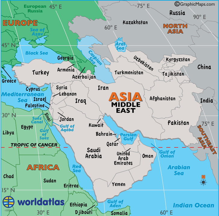 Middle East Map Map Of The Middle East Facts Geography