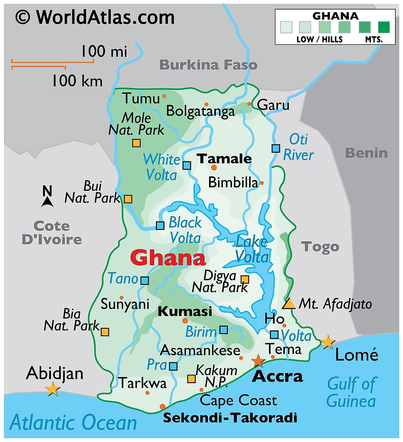 Ghana Map Of Africa Political Map Of Ghana Ezilon Maps Survey | Porn ...