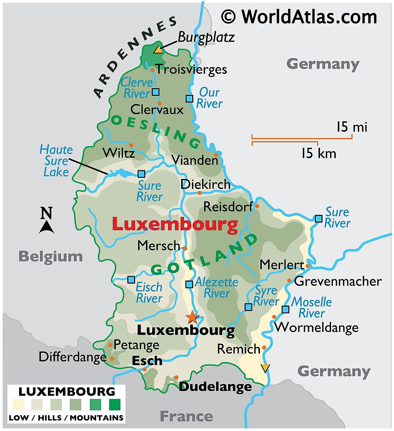 Carte Du Luxembourg