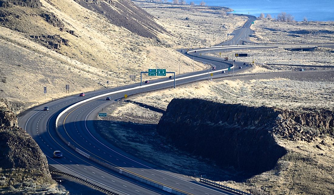 Interstate 90 in Washington, USA.