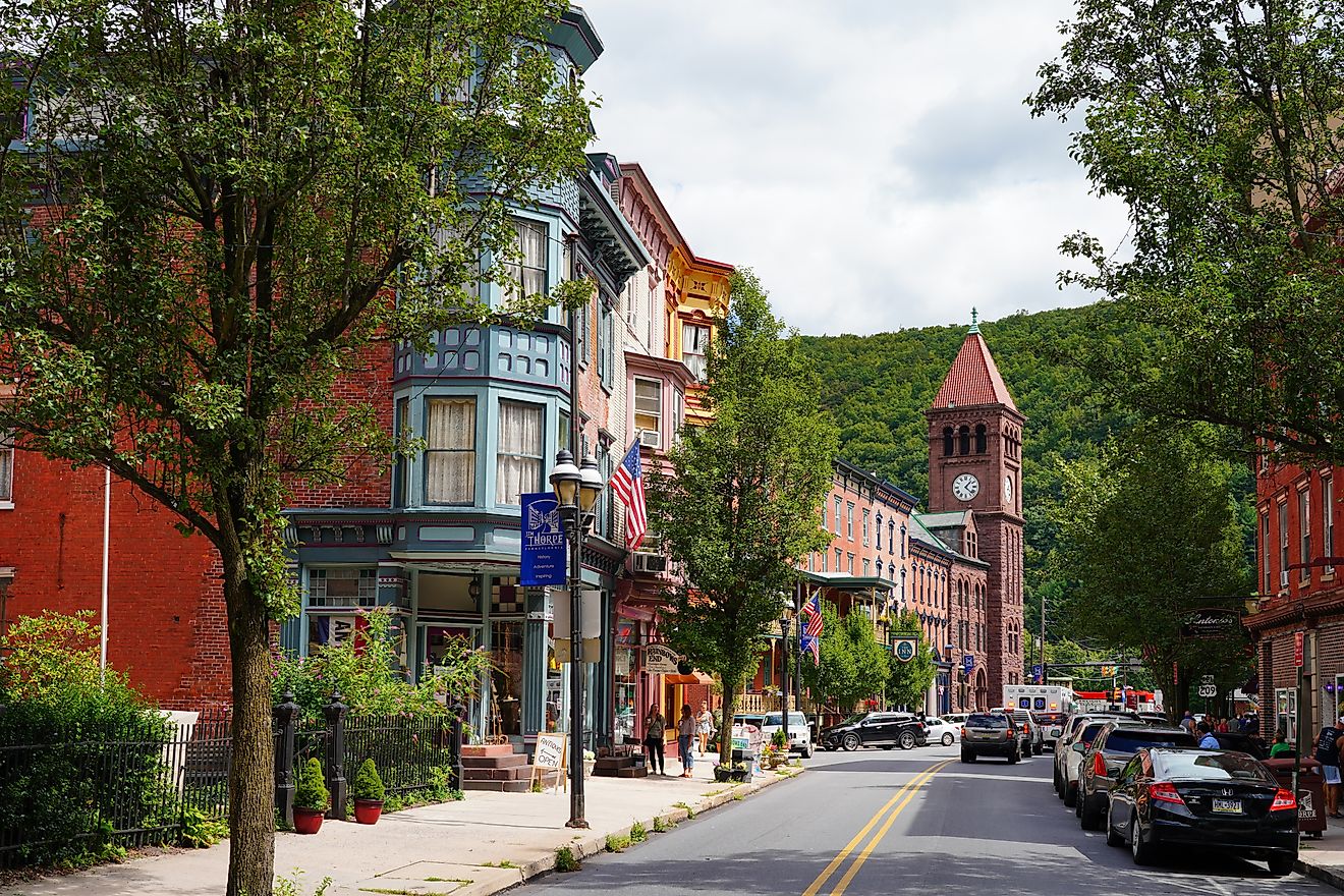 View of the historic town of Jim Thorpe in Pennsylvania. Editorial credit: EQRoy / Shutterstock.com