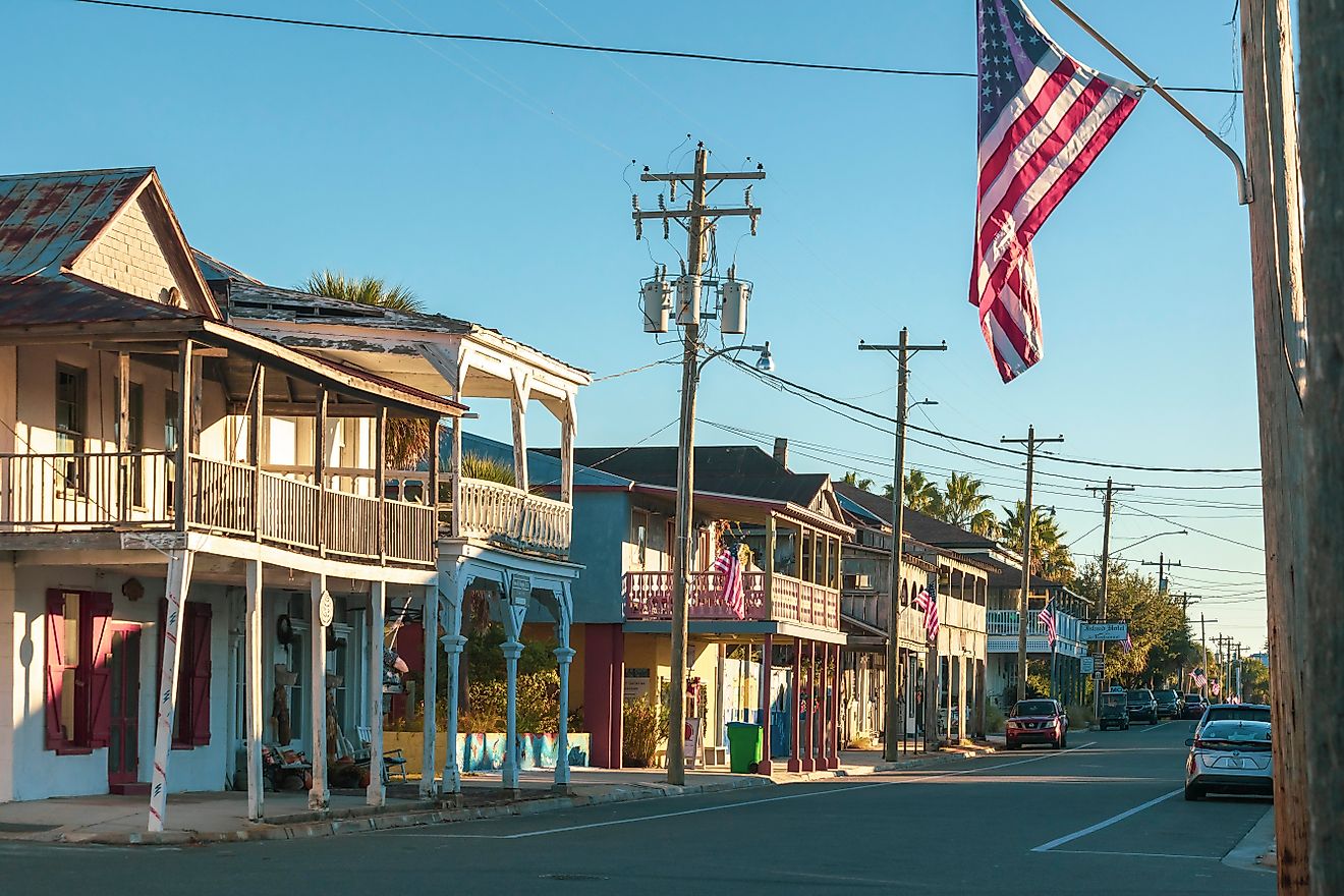 Downtown Cedar Key, Florida.