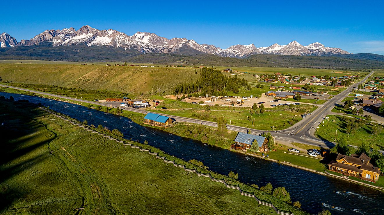 The beautiful town of Stanley, Idaho.