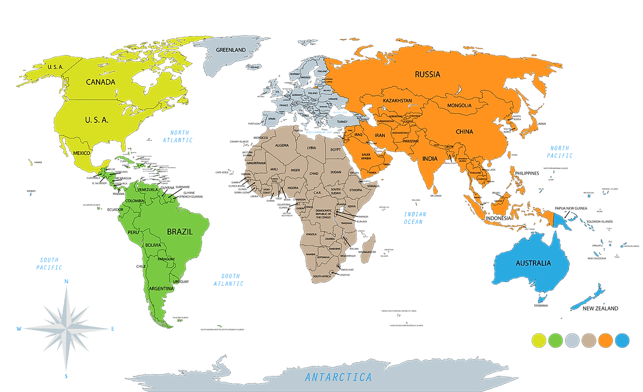 World Political Map With Continents