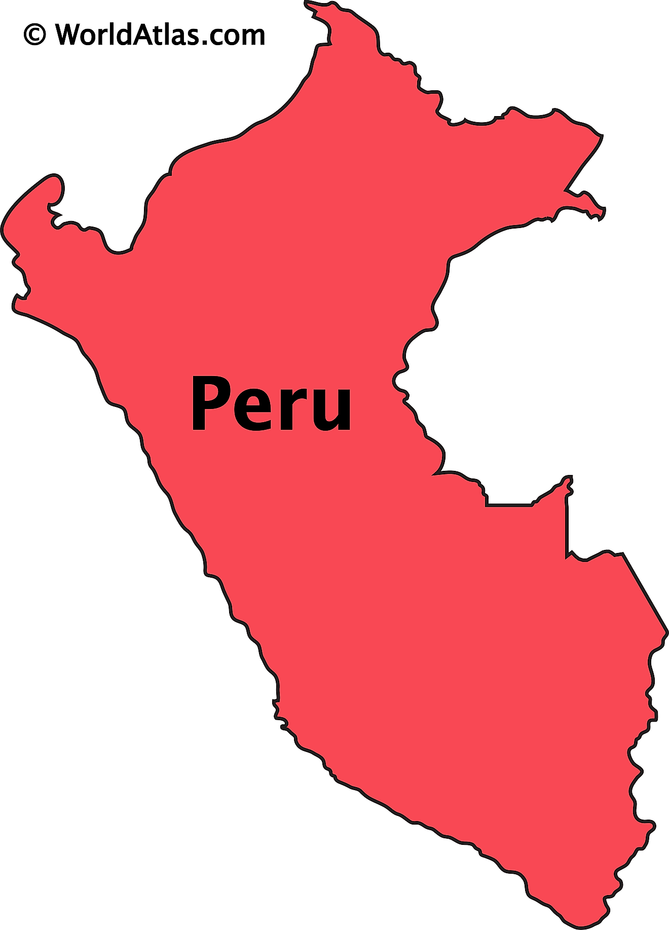 Outline Map of Peru