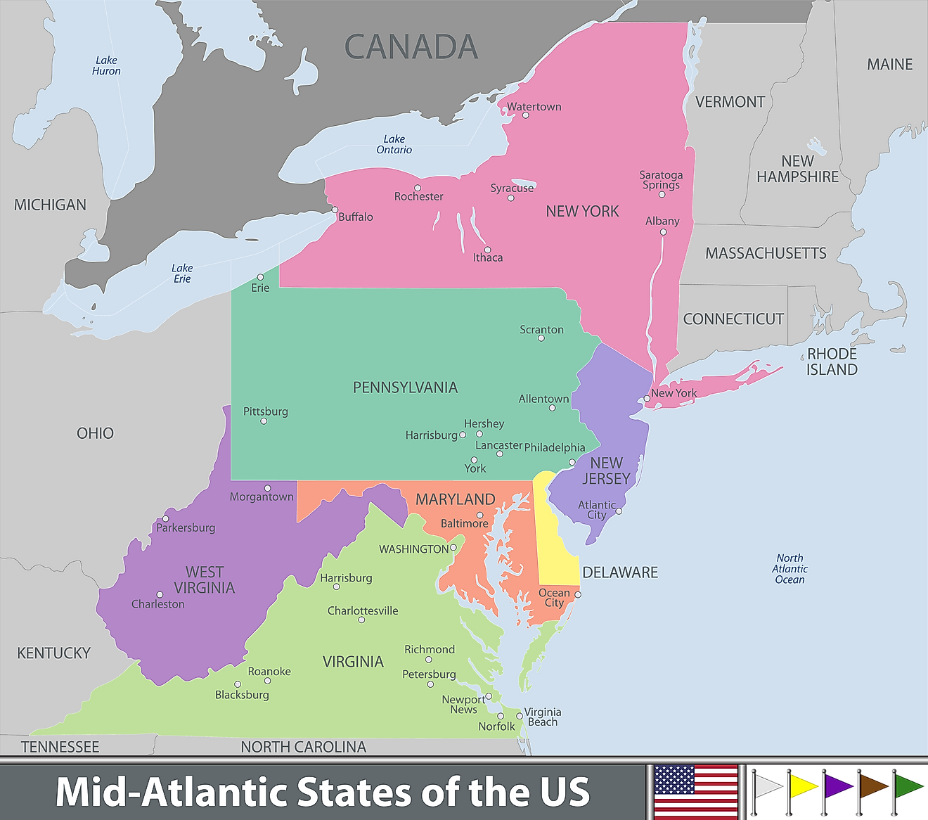 North Atlantic States Map