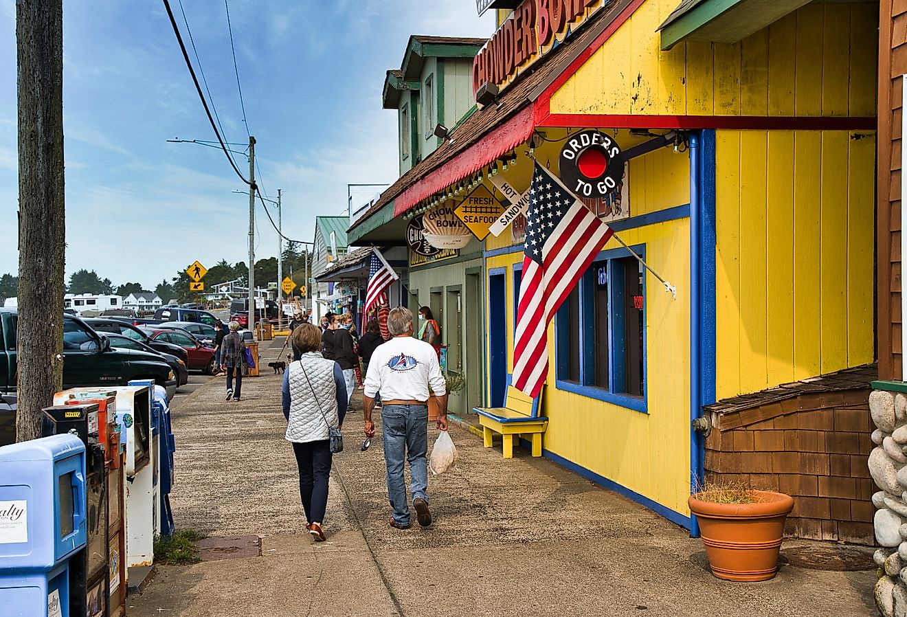 Downtown Depoe Bay, Oregon. Image credit Bob Pool via Shutterstock