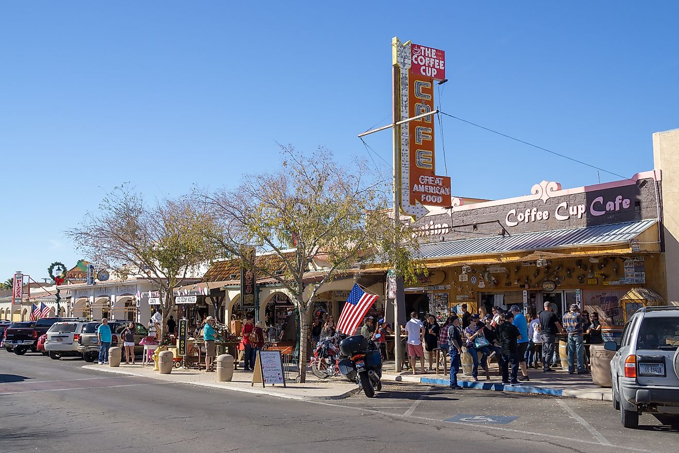 Cafe and restaurant center of Boulder City. Editorial credit: Laurens Hoddenbagh / Shutterstock.com