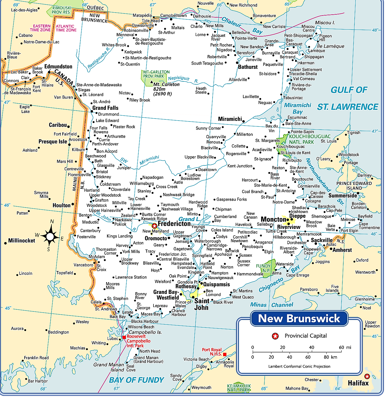 Province Of New Brunswick Map