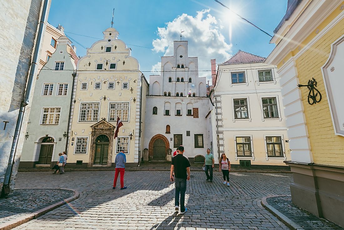 People walk in Riga, Latvia. Editorial credit: A. Aleksandravicius / Shutterstock.com. 