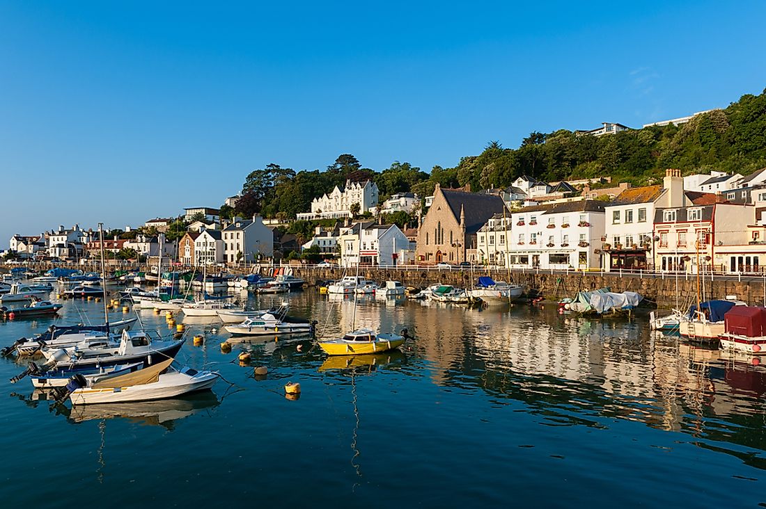 A view of Saint Aubin, Jersey. 