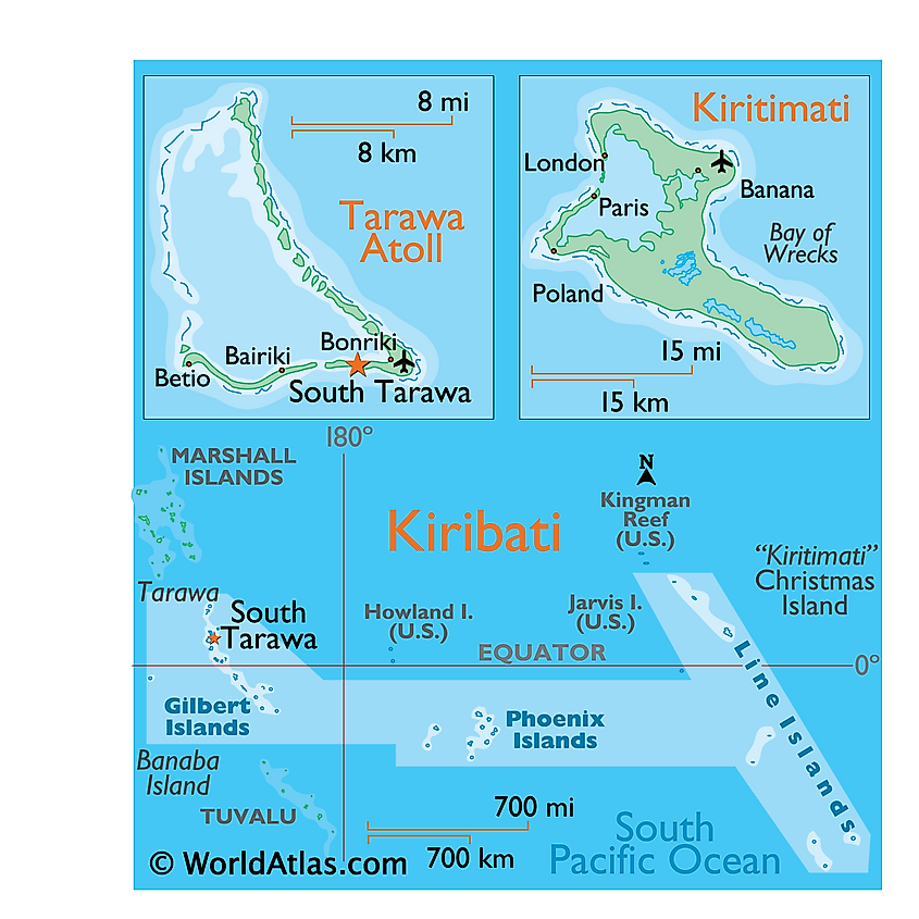 Kiribati map