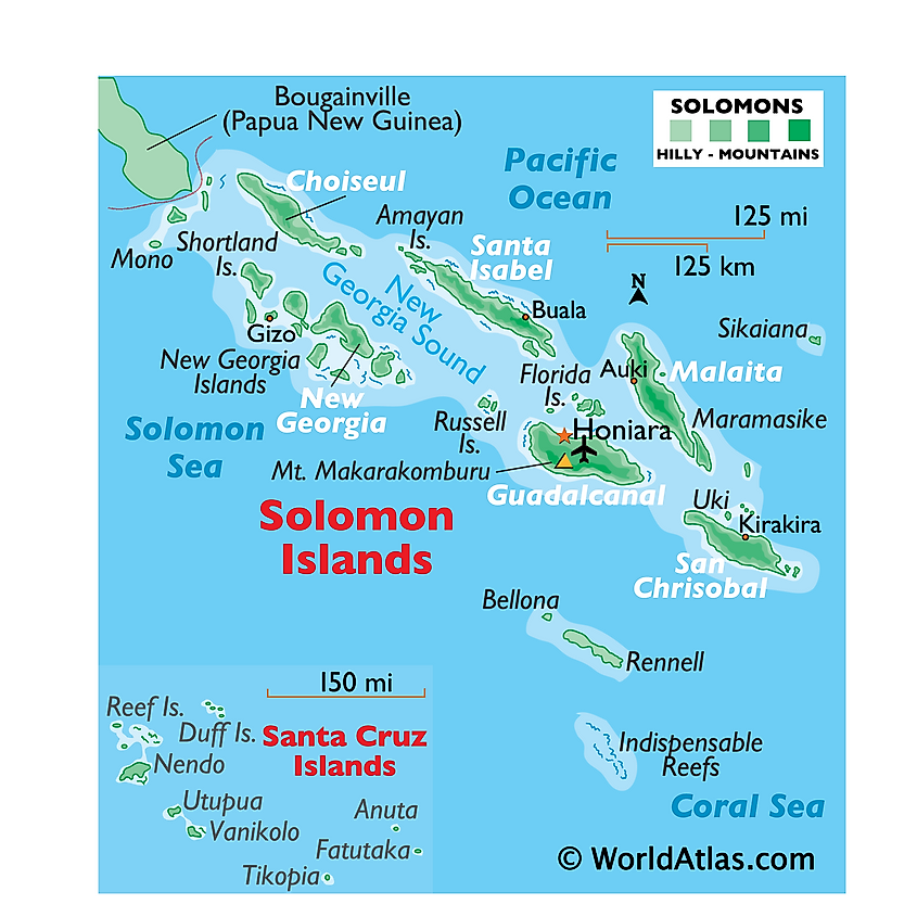 Solomon islands map