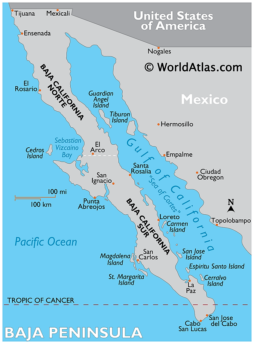 Baja California Peninsula - WorldAtlas