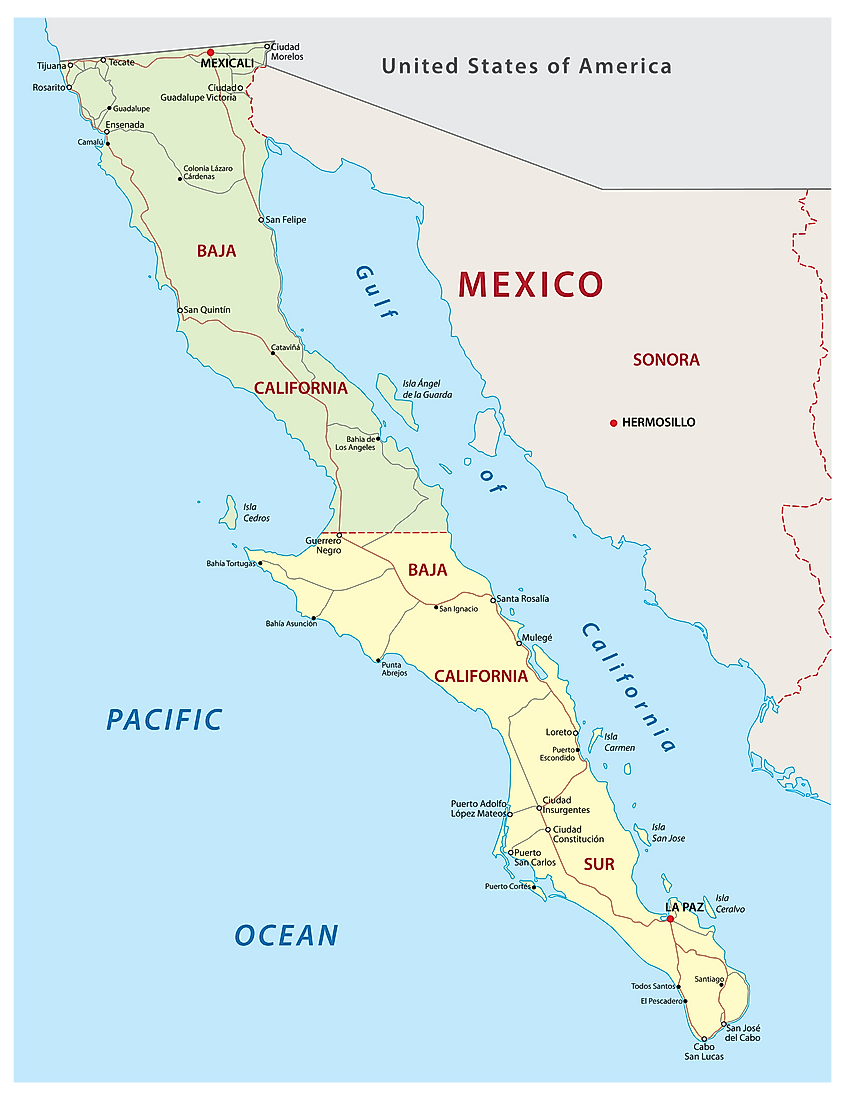 Baja California Peninsula - WorldAtlas