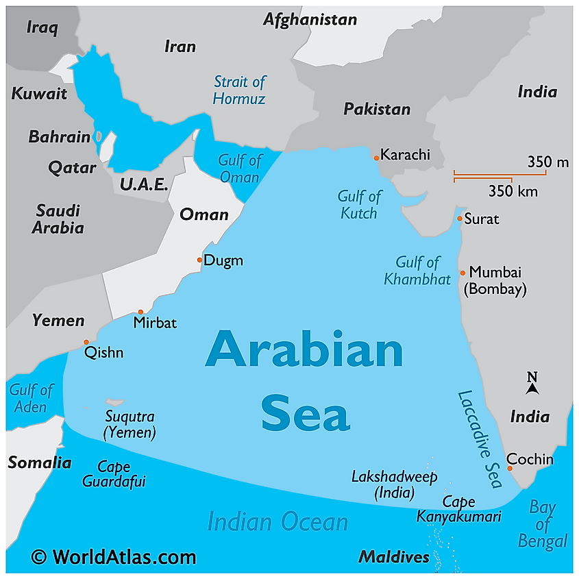 Arabian Sea World Map