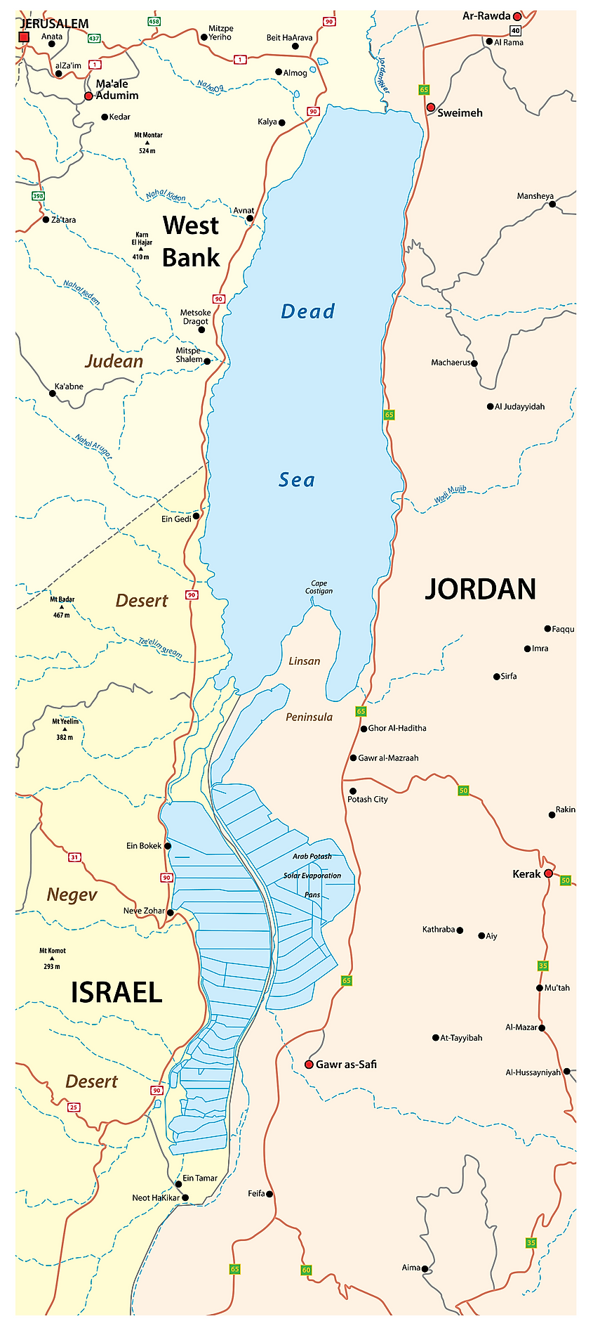 Dead Sea map