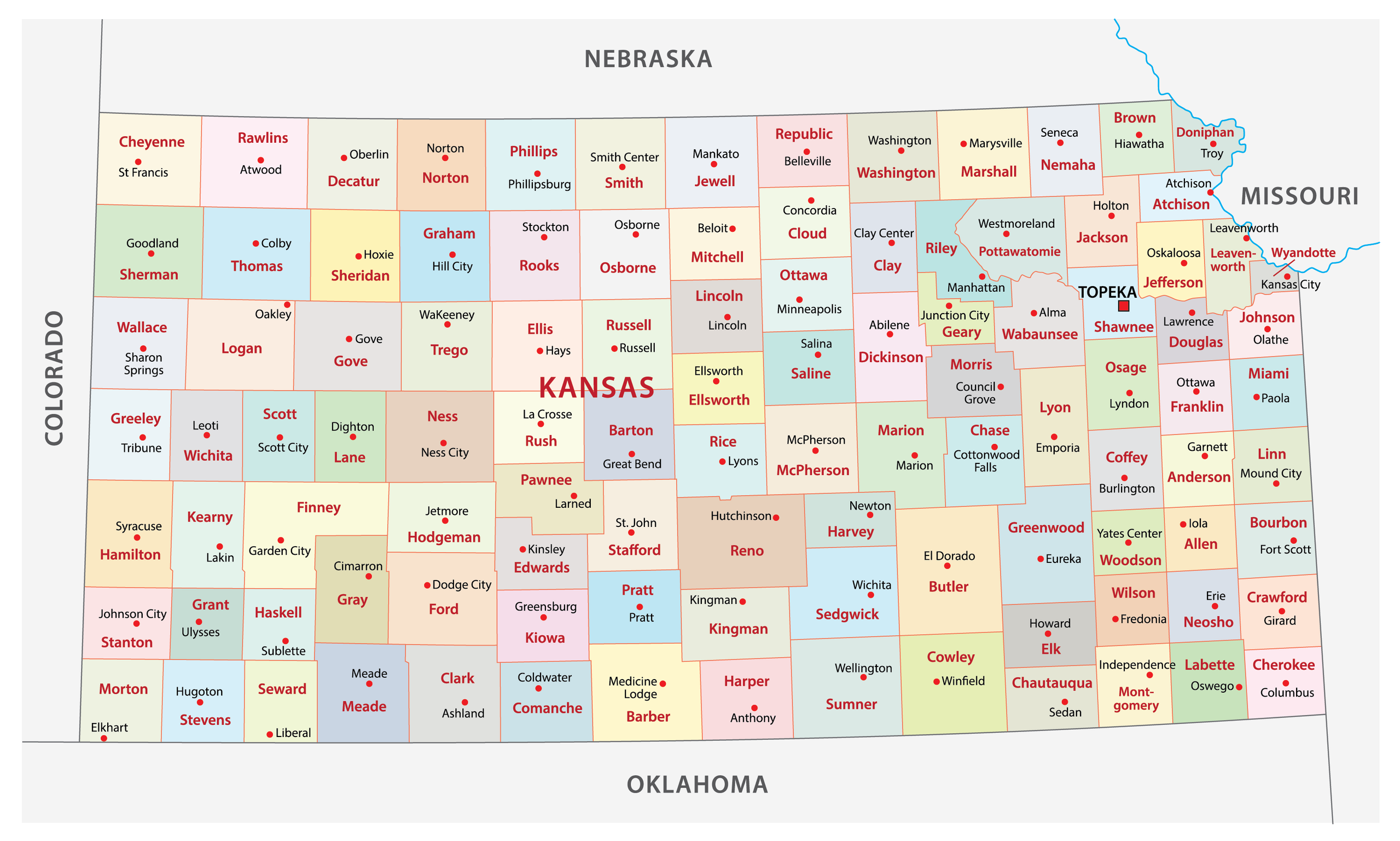 Kansas Maps & Facts - World Atlas