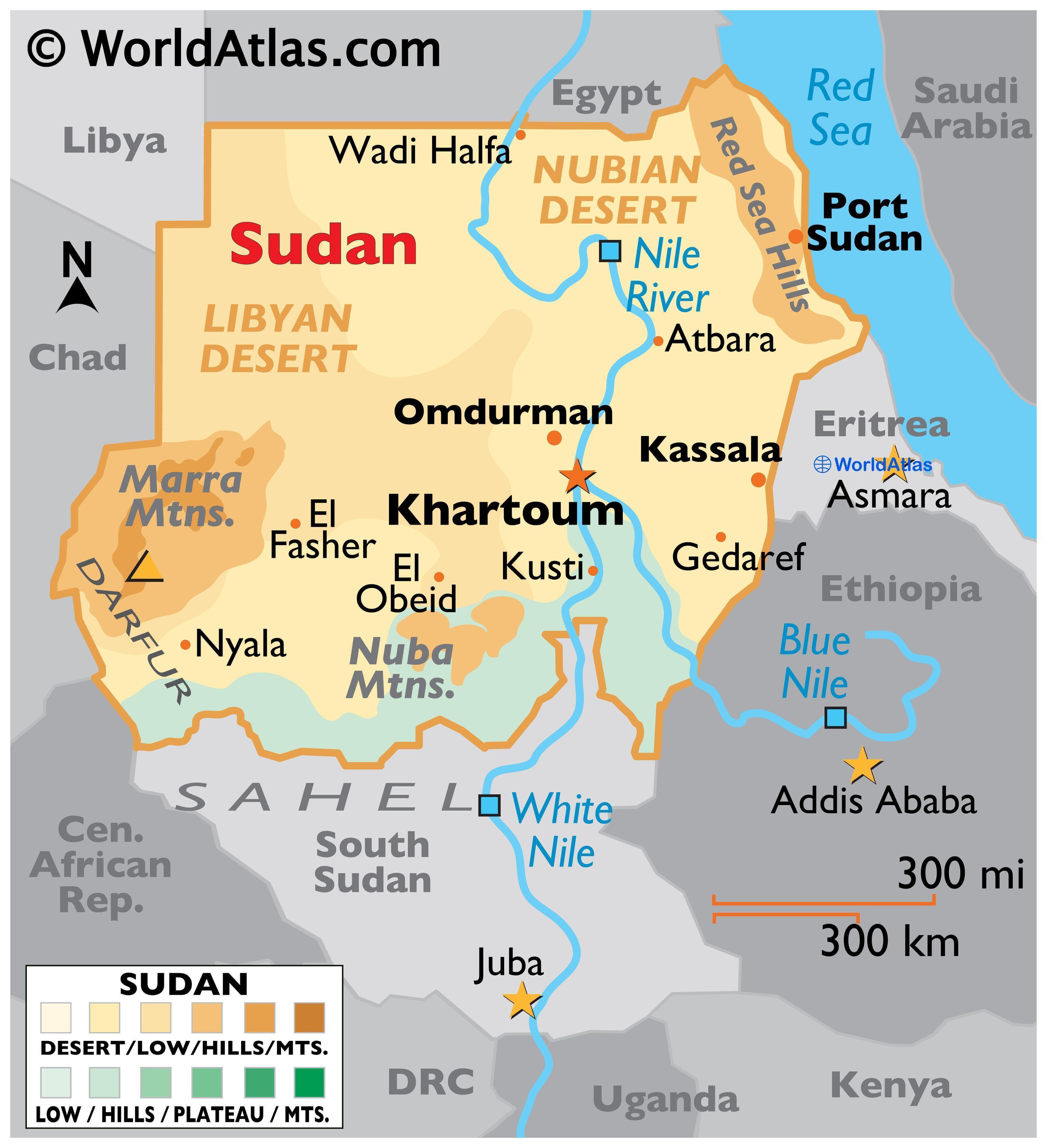 Nubian Desert Map Africa