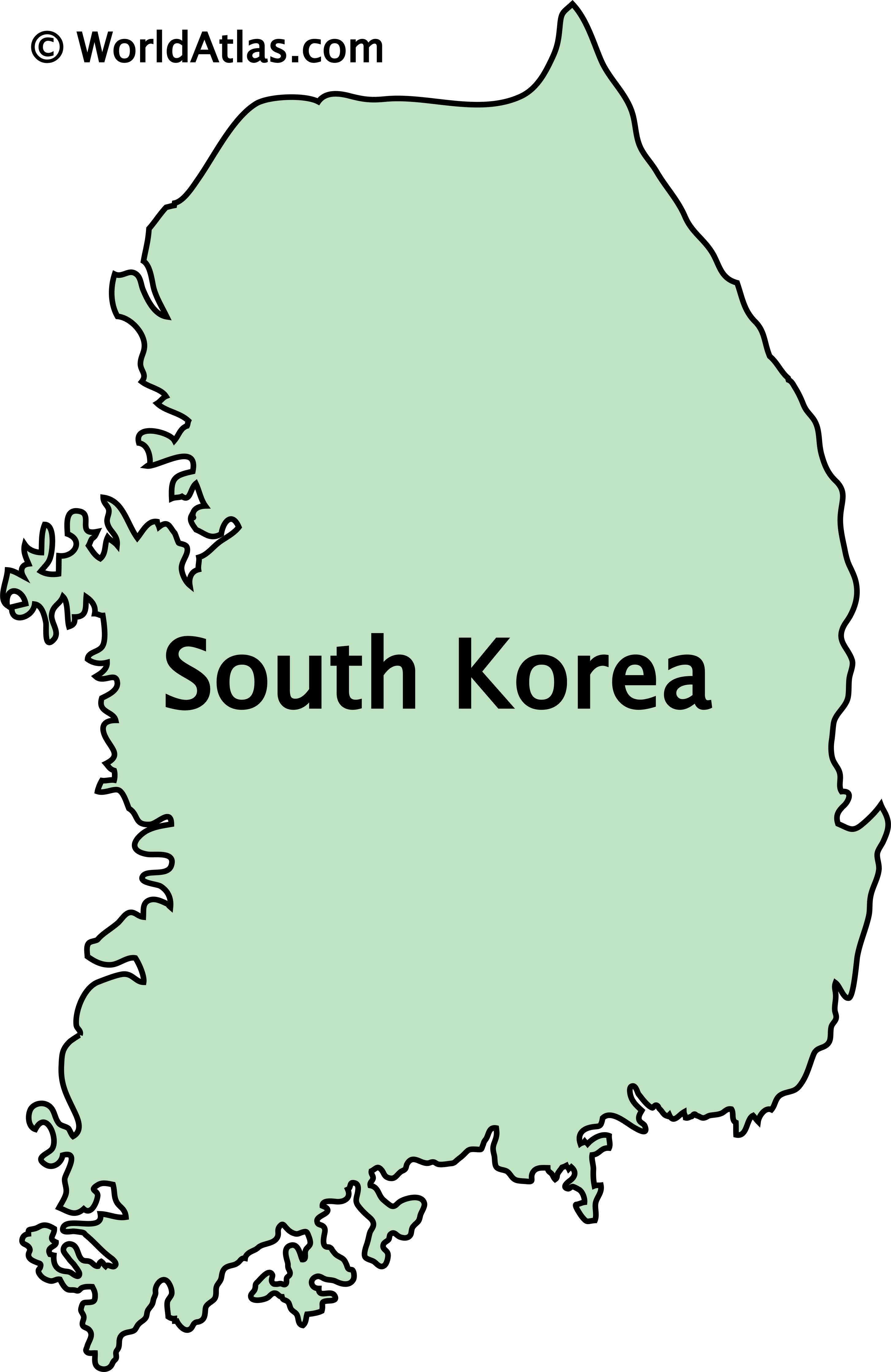 Map Of Korea Drawing