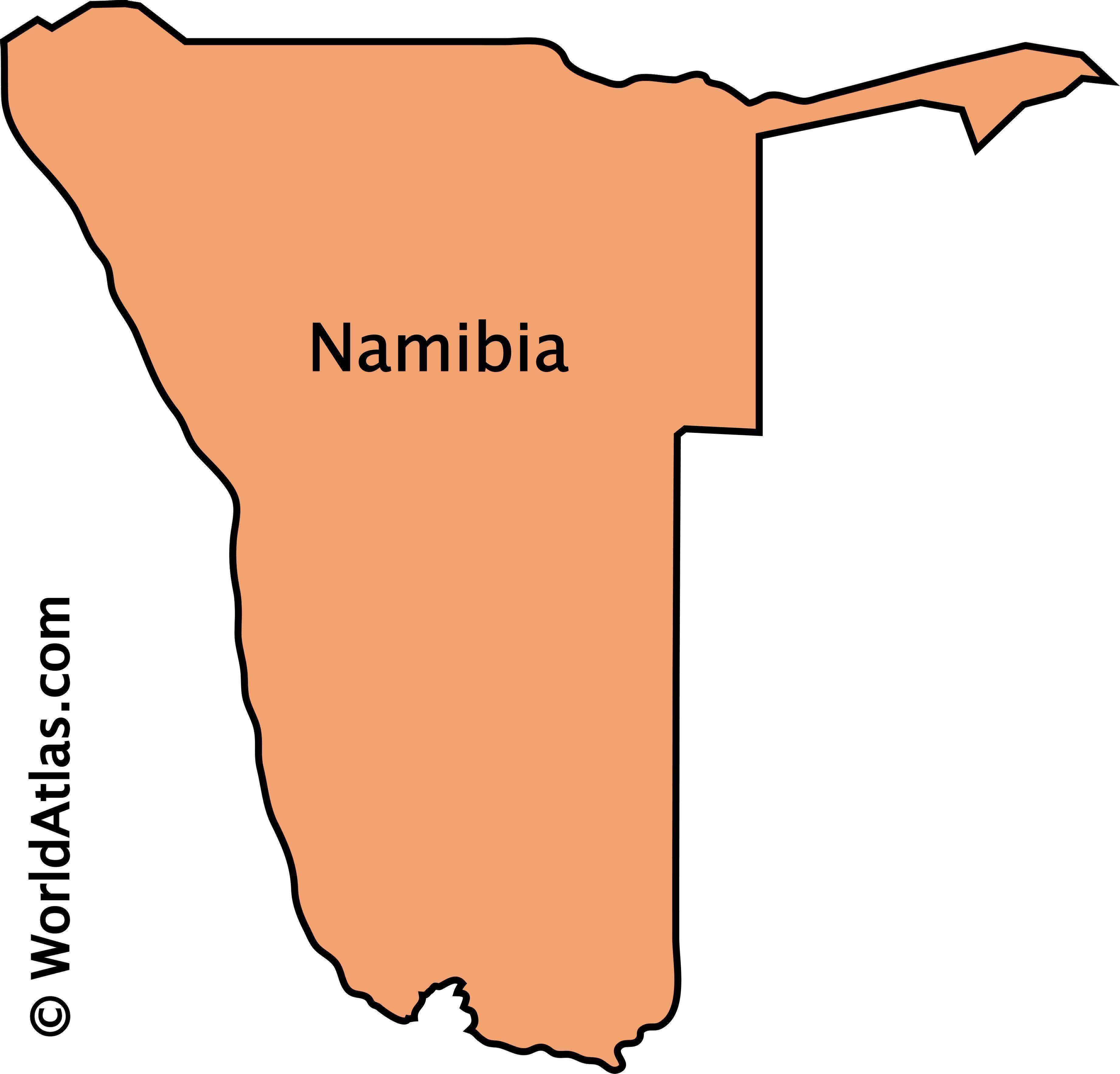 Printable Namibia Map