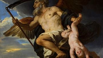 Chronos and His Child by Giovanni Francesco Romanelli