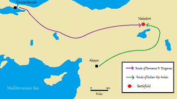 Location Map of the Battle of Manzikert, 1071 CE